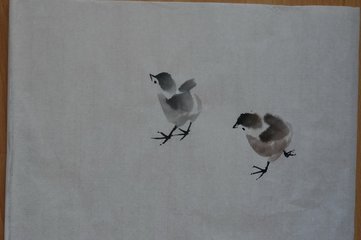 国画花鸟-雏鸡的画法